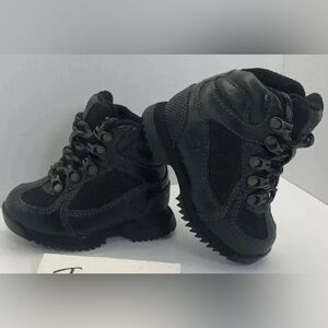 Timberland Field Boots Baby Sz 4 All Black EUC